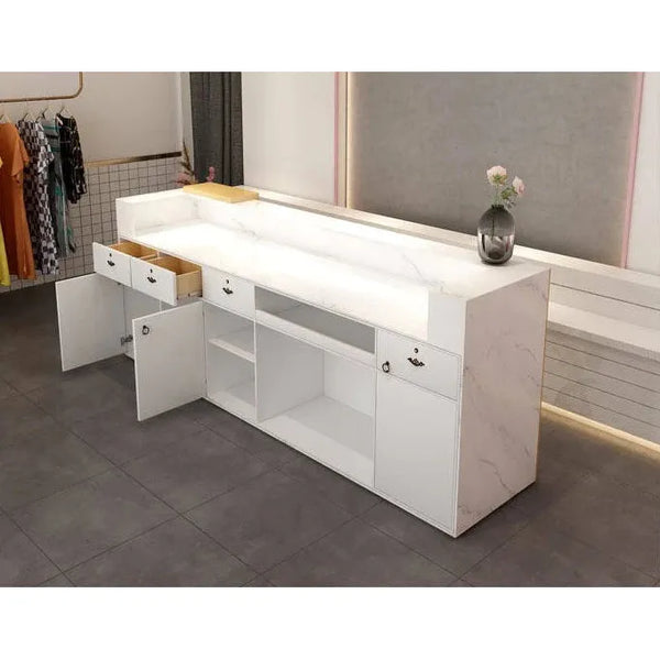 Golden Ice Luxury Reception Desk - Alpine Office Supply