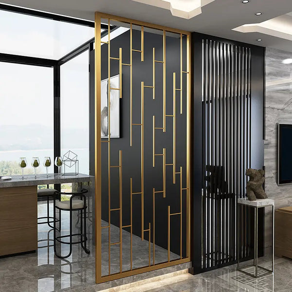 Golden Maze Stainless Steel Partition Screen Divider - Alpine Office Supply